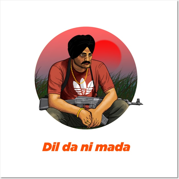 sidhu moosewala dil da ni mada Wall Art by HurdyGurdy